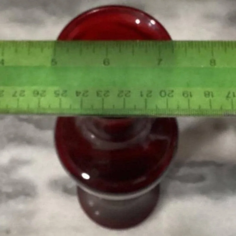 Wheaton‎ Glass Ruby Red Flower Vase, 11